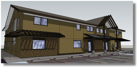 Liberty, MO Office Building
-proposed view looking east Liberty, MO Office Building
-proposed view looking east